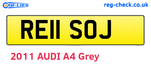 RE11SOJ are the vehicle registration plates.