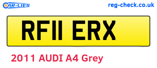 RF11ERX are the vehicle registration plates.