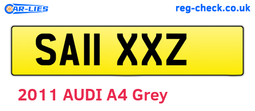 SA11XXZ are the vehicle registration plates.