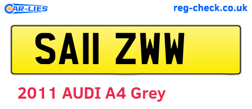 SA11ZWW are the vehicle registration plates.