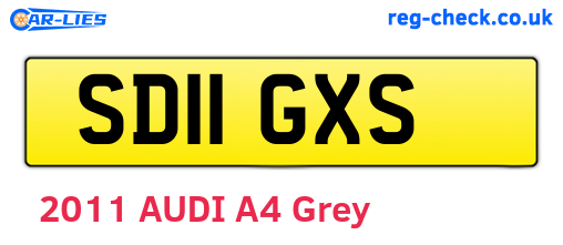 SD11GXS are the vehicle registration plates.
