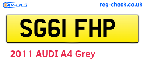 SG61FHP are the vehicle registration plates.