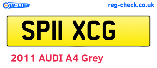 SP11XCG are the vehicle registration plates.