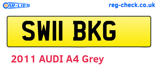 SW11BKG are the vehicle registration plates.