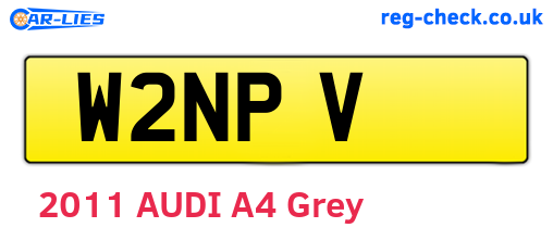 W2NPV are the vehicle registration plates.