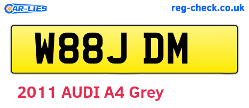 W88JDM are the vehicle registration plates.