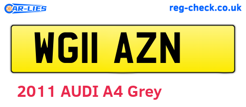 WG11AZN are the vehicle registration plates.