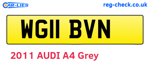 WG11BVN are the vehicle registration plates.