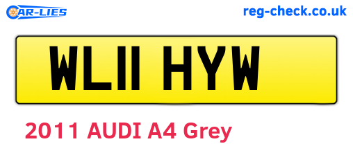 WL11HYW are the vehicle registration plates.