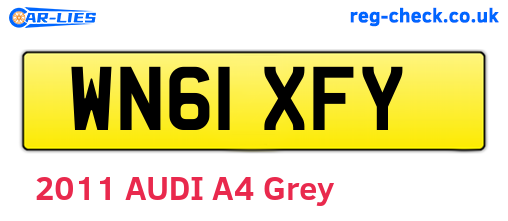 WN61XFY are the vehicle registration plates.