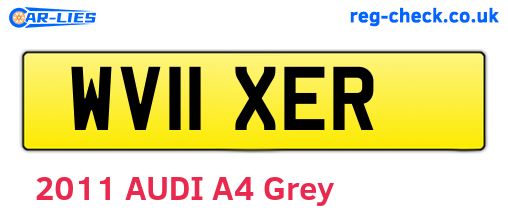 WV11XER are the vehicle registration plates.