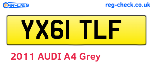 YX61TLF are the vehicle registration plates.