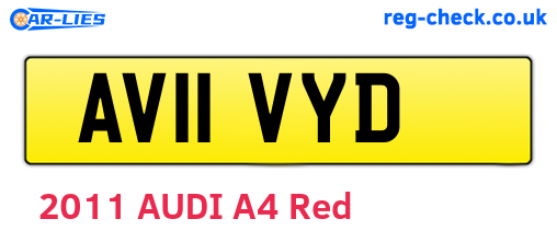 AV11VYD are the vehicle registration plates.
