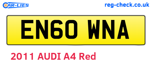 EN60WNA are the vehicle registration plates.