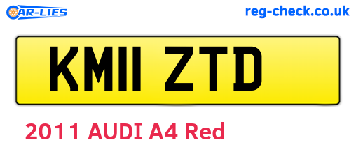 KM11ZTD are the vehicle registration plates.