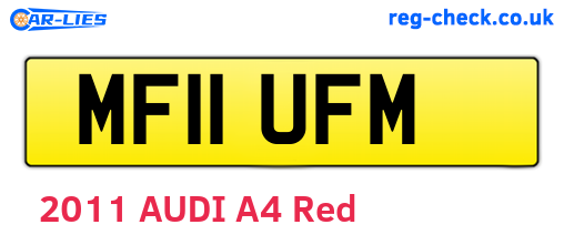 MF11UFM are the vehicle registration plates.