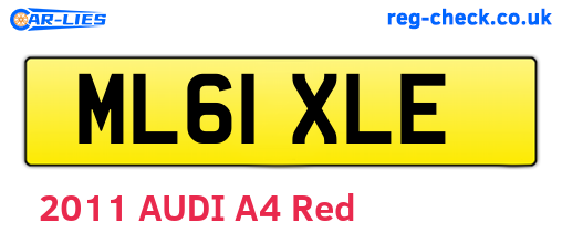 ML61XLE are the vehicle registration plates.