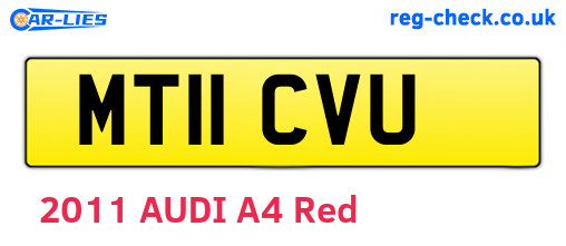 MT11CVU are the vehicle registration plates.