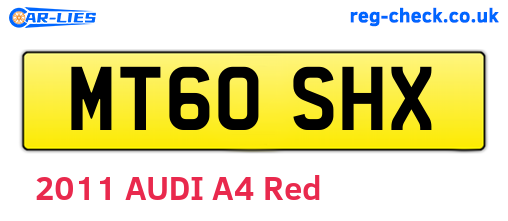 MT60SHX are the vehicle registration plates.