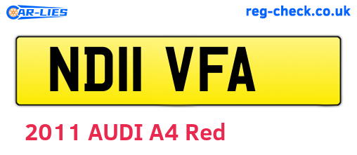 ND11VFA are the vehicle registration plates.