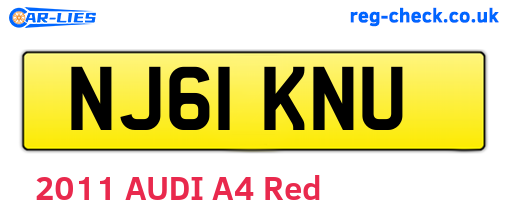 NJ61KNU are the vehicle registration plates.