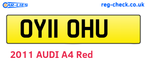 OY11OHU are the vehicle registration plates.
