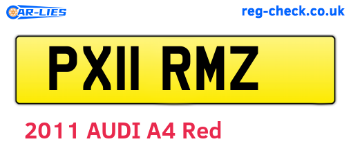 PX11RMZ are the vehicle registration plates.