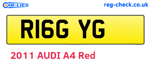 R16GYG are the vehicle registration plates.