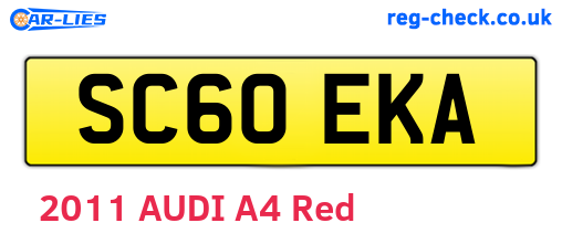 SC60EKA are the vehicle registration plates.