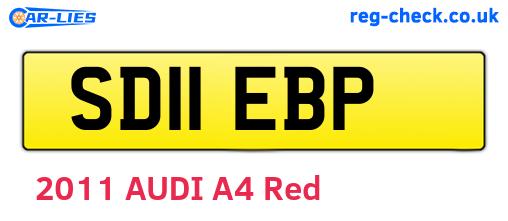 SD11EBP are the vehicle registration plates.