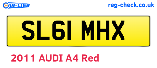 SL61MHX are the vehicle registration plates.