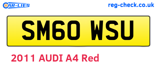 SM60WSU are the vehicle registration plates.