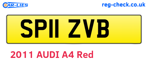 SP11ZVB are the vehicle registration plates.