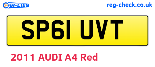 SP61UVT are the vehicle registration plates.