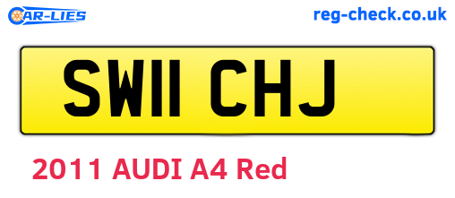 SW11CHJ are the vehicle registration plates.