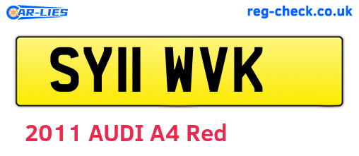 SY11WVK are the vehicle registration plates.