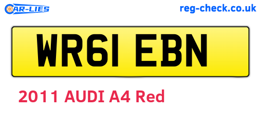 WR61EBN are the vehicle registration plates.
