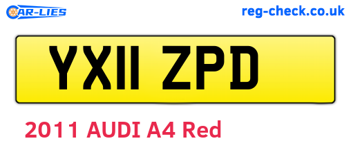 YX11ZPD are the vehicle registration plates.