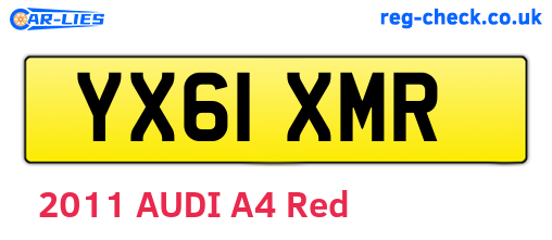 YX61XMR are the vehicle registration plates.