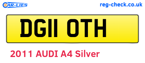 DG11OTH are the vehicle registration plates.