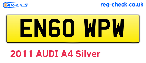 EN60WPW are the vehicle registration plates.