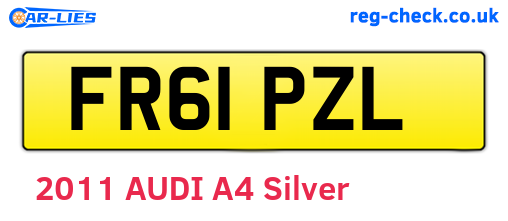 FR61PZL are the vehicle registration plates.