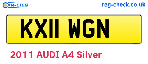 KX11WGN are the vehicle registration plates.