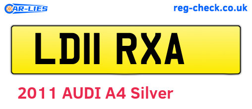 LD11RXA are the vehicle registration plates.