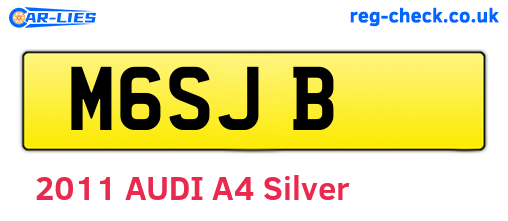 M6SJB are the vehicle registration plates.