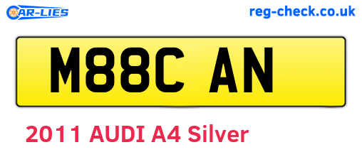 M88CAN are the vehicle registration plates.
