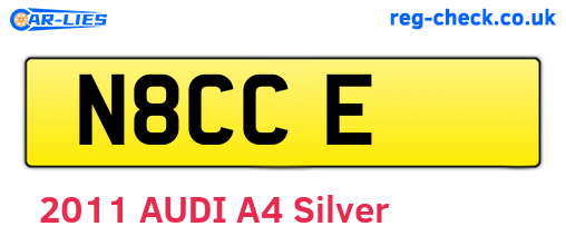 N8CCE are the vehicle registration plates.