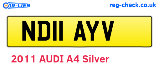ND11AYV are the vehicle registration plates.