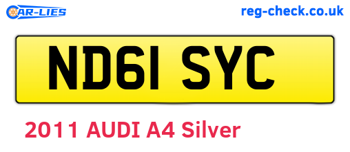 ND61SYC are the vehicle registration plates.