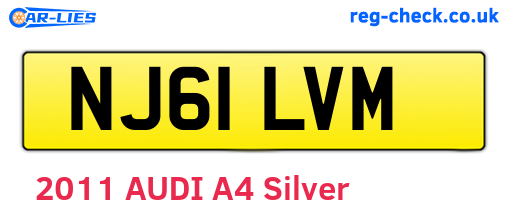 NJ61LVM are the vehicle registration plates.